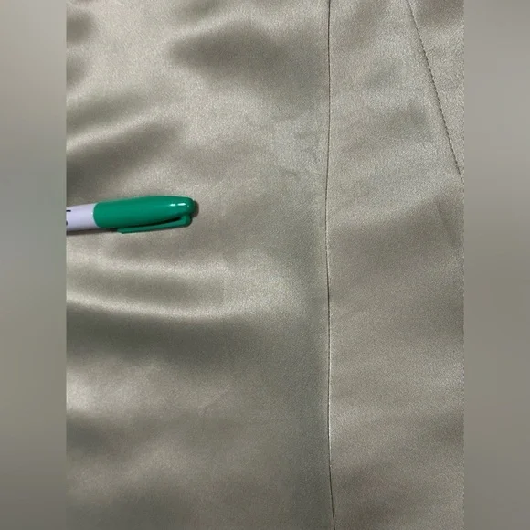 Reformation Hensley Ruched Artichoke Green Midi Dress Sz 12 - Picture 7 of 11